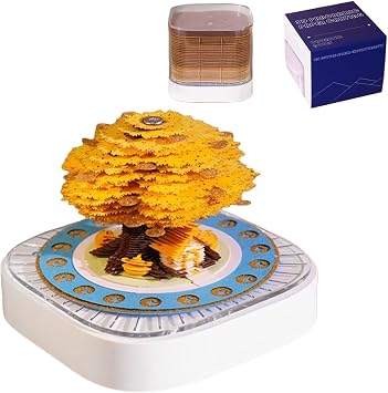 3D Desk Calendar - Tree Memo Pad Arts & Crafts | 3D Memo Pad Tear Away Calendar | for Office School Dorm Apartment College Teacher Student Kids Family Christmas New Year