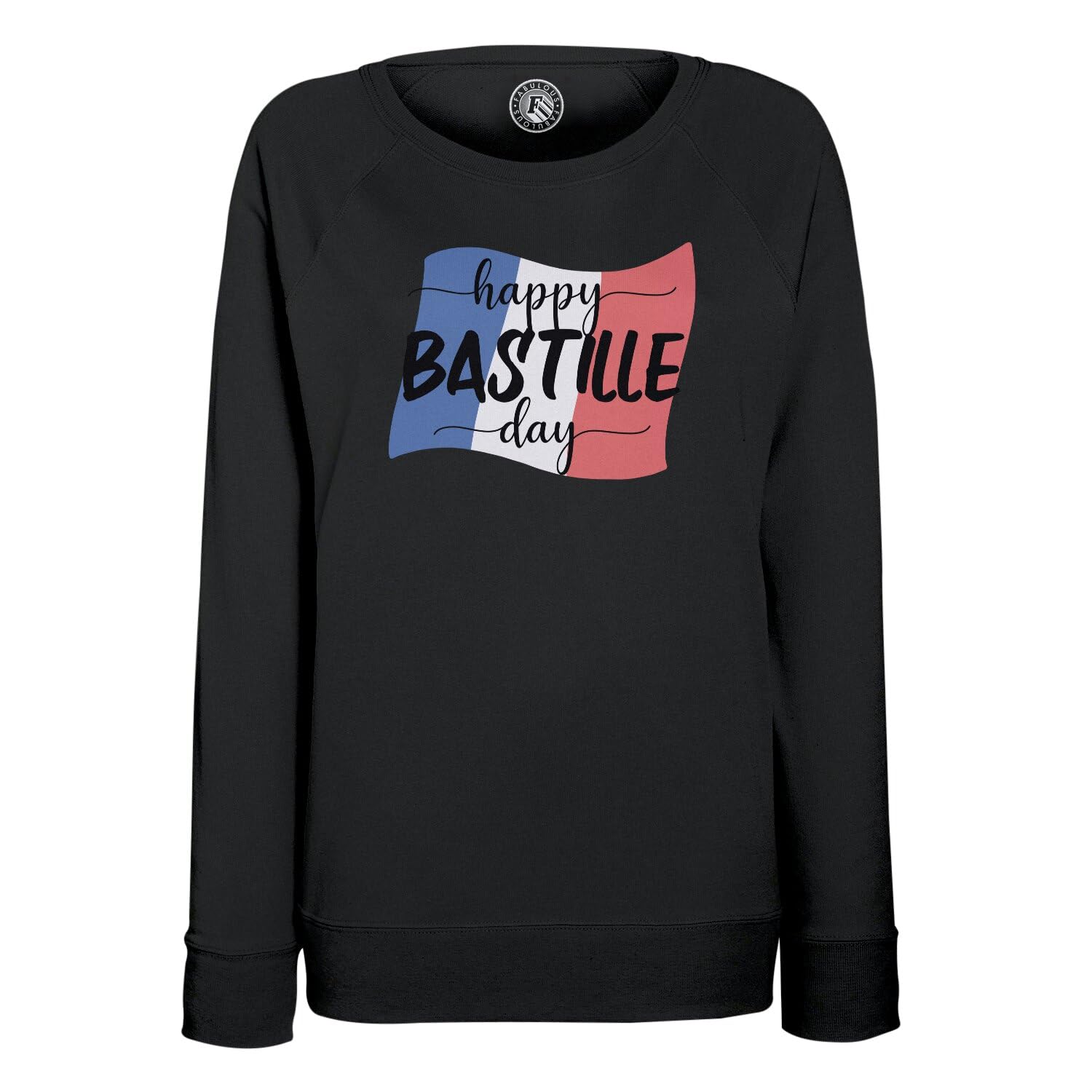 Sweatshirt femme Happy Bastille Day 14 juillet en coton confortable fete nationale