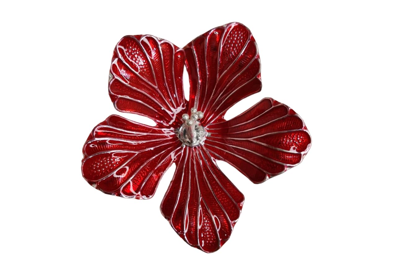 Gahenaz 925 Silver Red Hibiscus Flower/Jaswandi, Joba uses for Kali Puja (4 cm) (B0CRVSDQWZ) Amazon Price History, Amazon Price Tracker