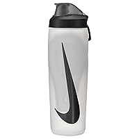 Nike Refuel Locking Lid Bottiglia per Bere Natural/Black/Black Iridescent 709 ml