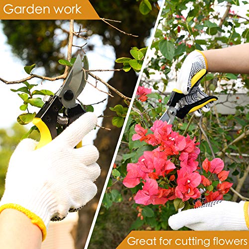 Folding Hand Pruning Saw and Shears Kit, Great for trimming, tree, camping, Survival, camp, garden, 7.7 inch blade, Pocket Outdoor Backpacking Free bonus: Gardening Gloves