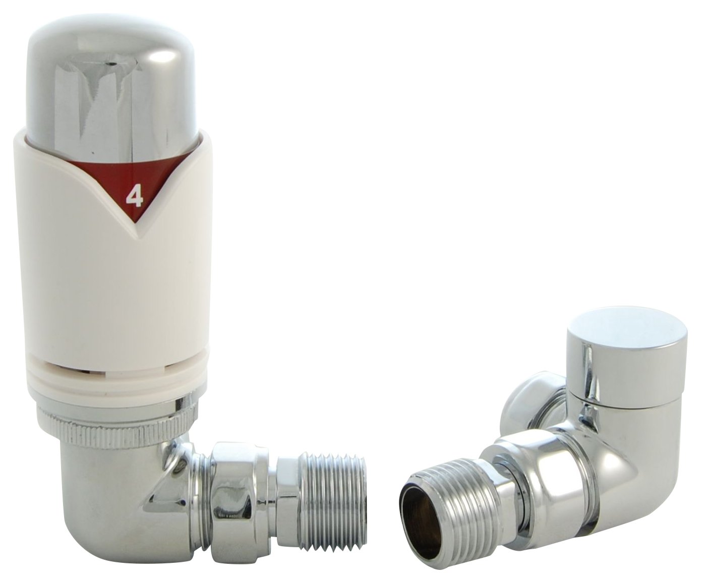 West Radiators REALM-2-CR-W Realm Modern Thermostatic Radiator Valve - White