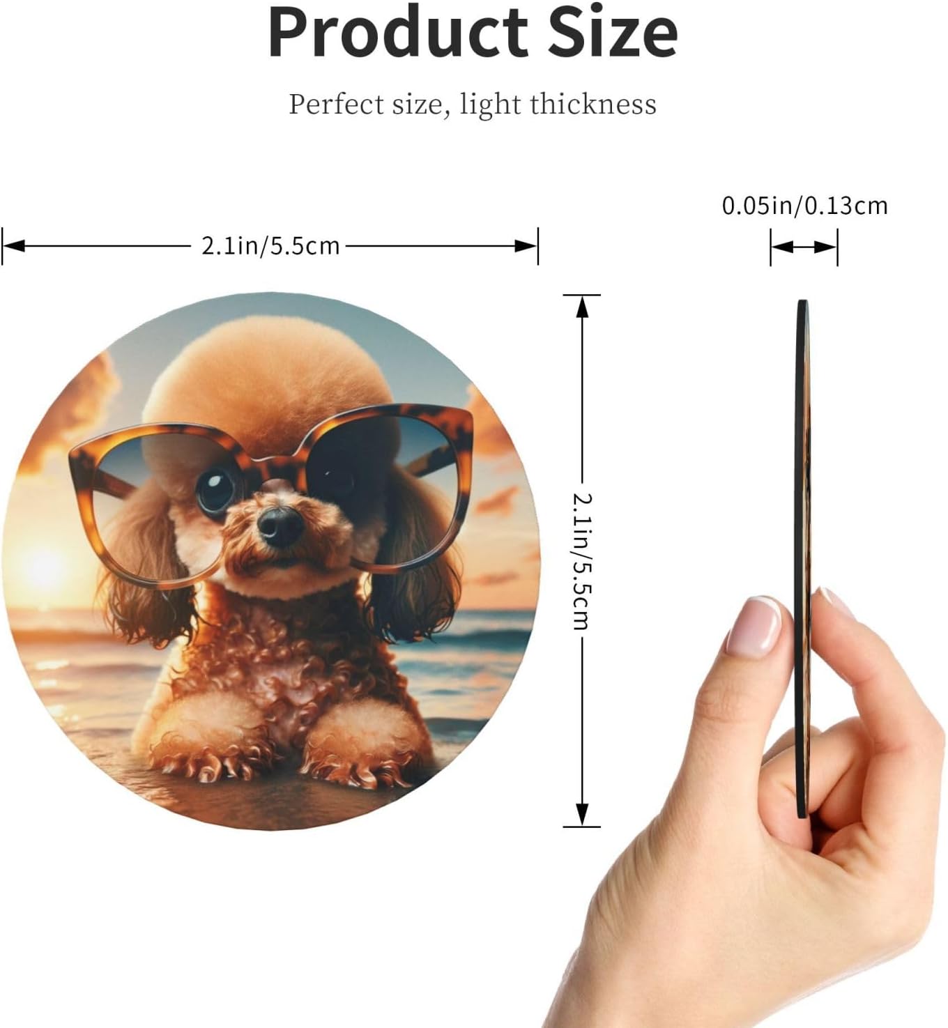 Soft Sunglasses-Toy-Poodle Magnetic Refrigerator Magnet, Magnetic Fridge Stickers for Home Decor image 4