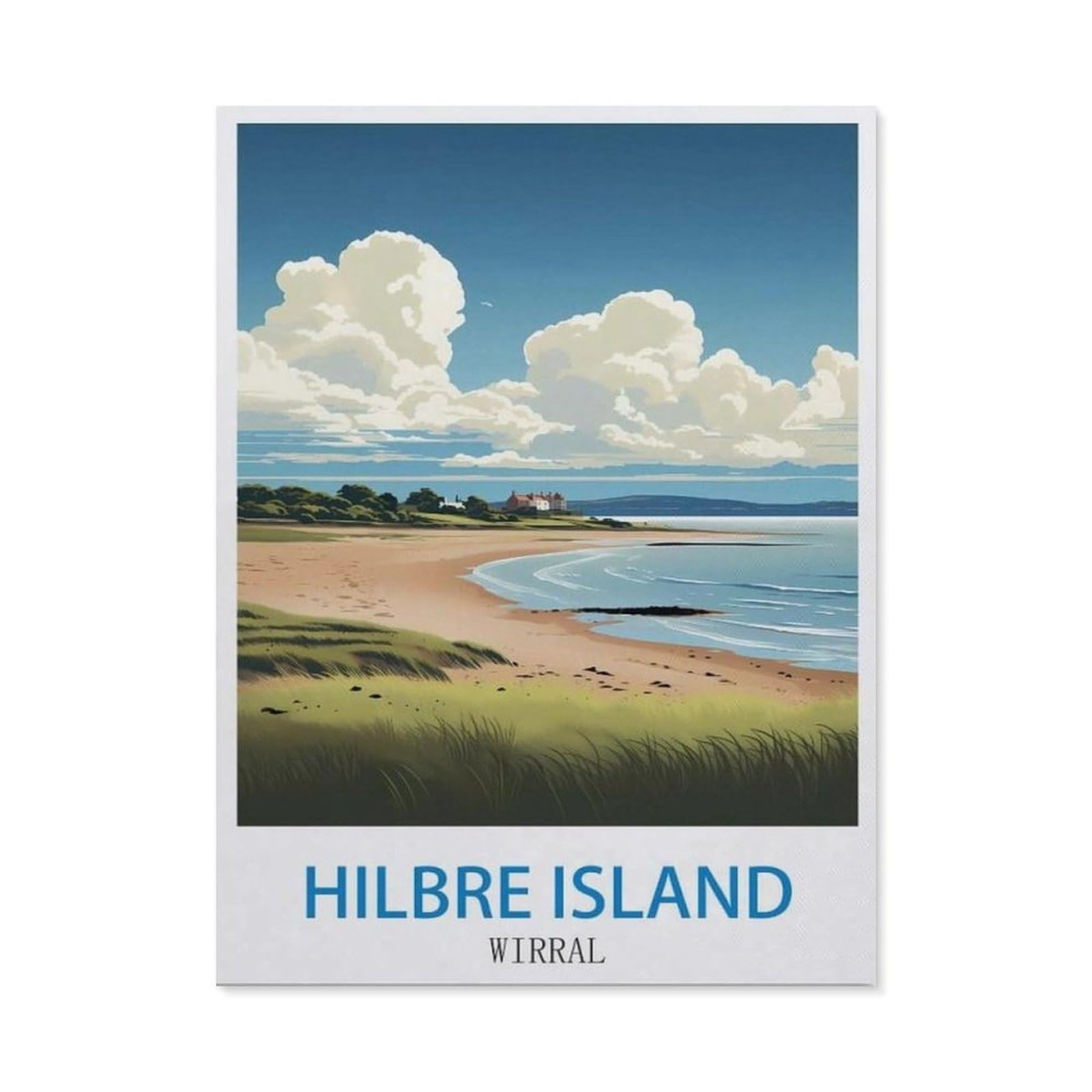 BEAYODKP 5D Diamond Painting Set ，Hilbre Island Wirral（30 x 40 cm）