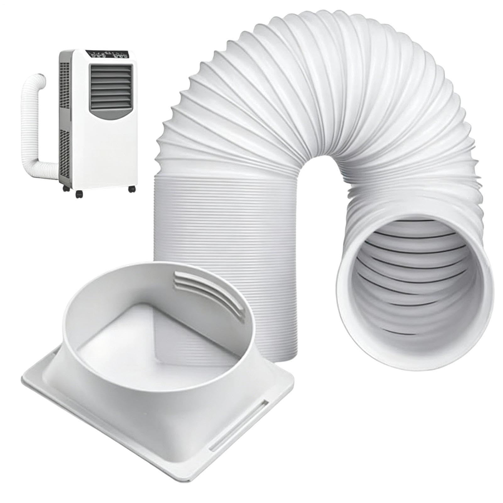 Tubo di scarico da condizionatore d'aria Sostitutivo a lunghezza regolabile | Tubo per condizionatore portatile con un connettore quadrato Per finestra, porta, casa, camera da , e soggiorno