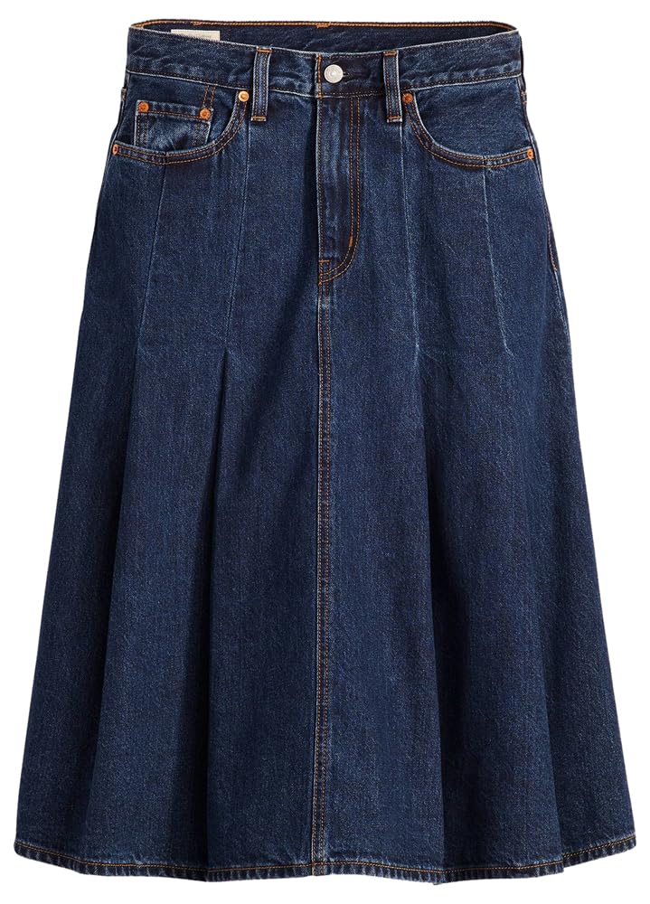 Levi's Pleated Midi Skirt Slightly Circular, Slightly Circular, 30W