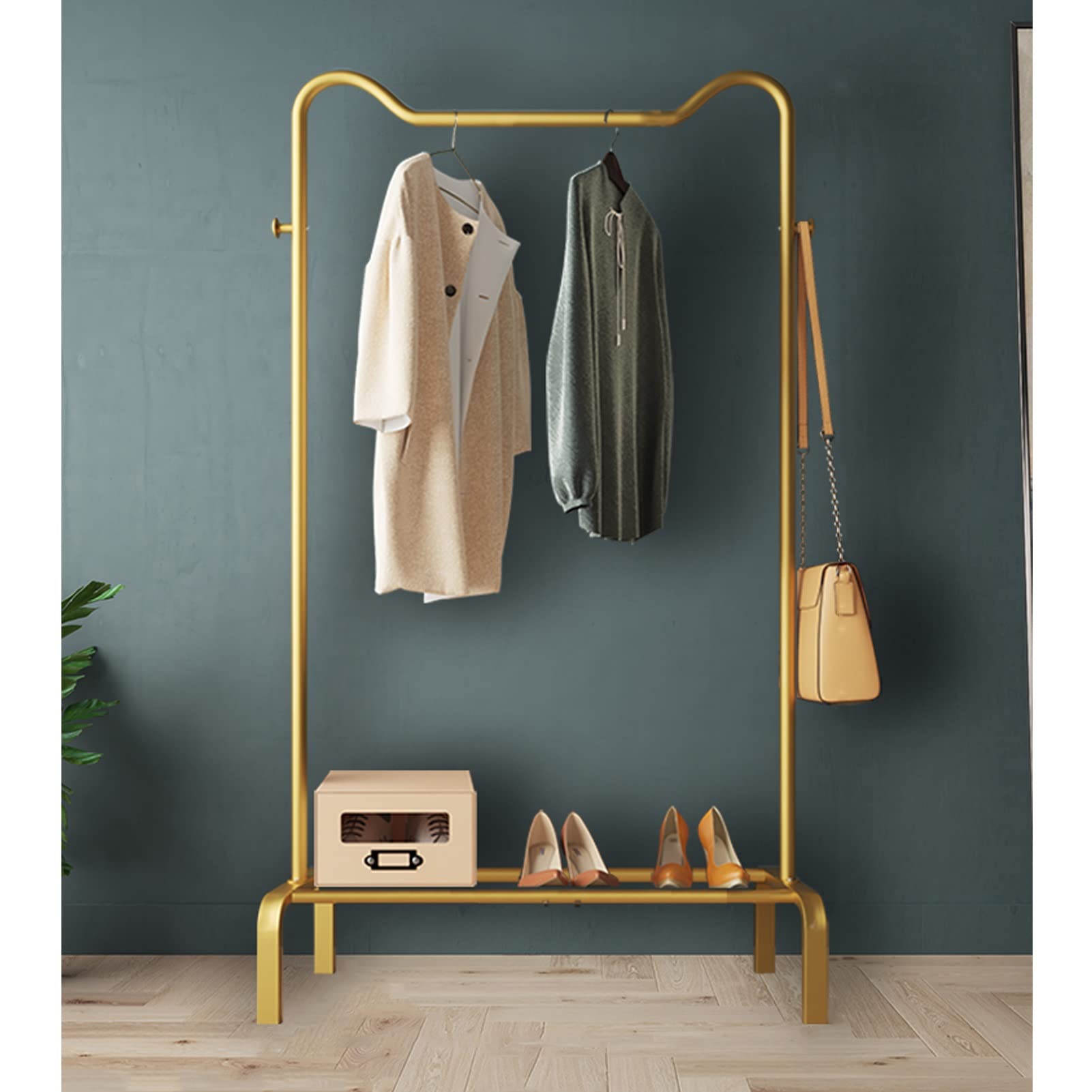 Garment Racks Single Tidy Rails Heavy Duty Metal Clothes Dryer Freestanding