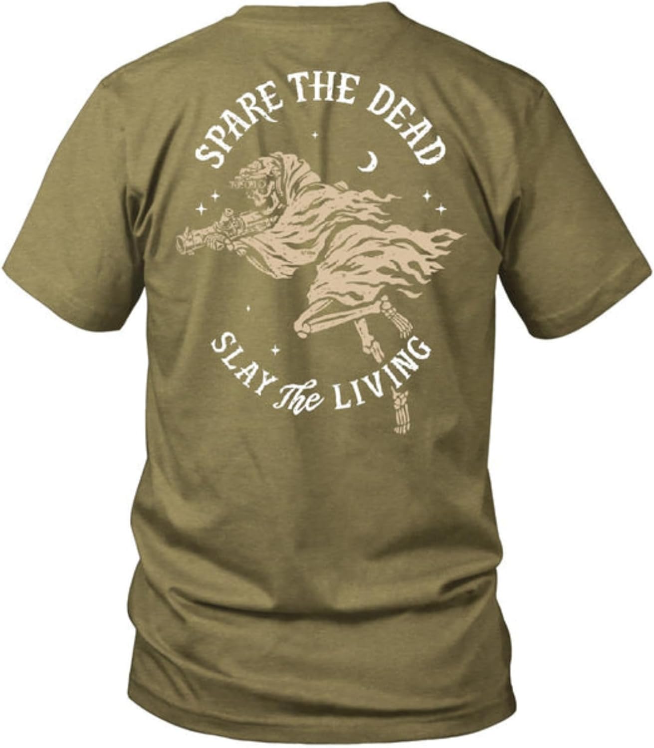 Savage Tacticians “Spare The Dead” Men’s Tee - Military Inspired Tactical Shirt, Cotton Blend, Premium Casual & Tactical Gear