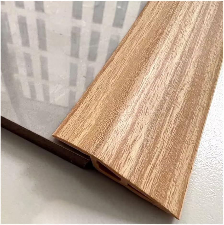 3.3/4.0/6.6/9.8 Ft Floor Transition Strip Vinyl Door Threshold Ramp Self Adhesive Carpet Edging Strip Doorway Edge Trim for Floo/Tile(White Maple,3.3ftx10mm)