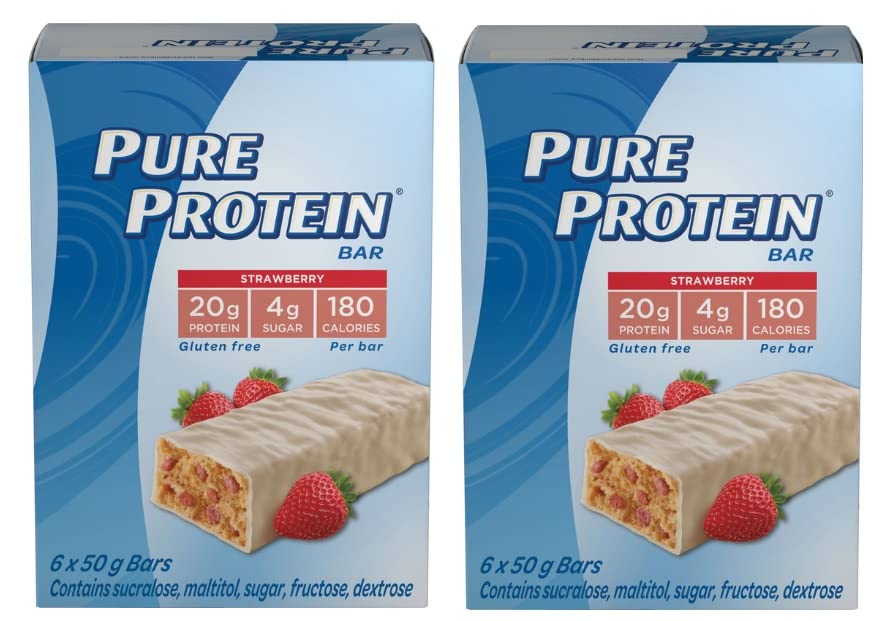 Barritas de proteína Pure Protein sabor frutilla 50g 6ct miniatura 1