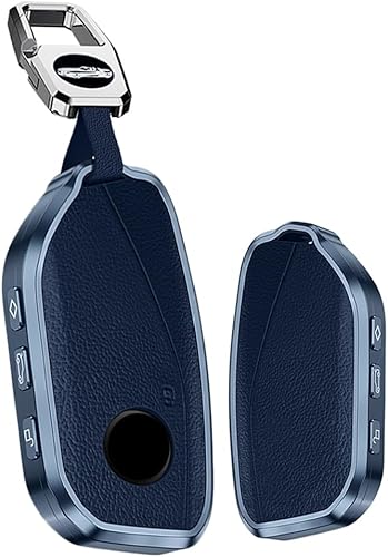 HIBEYO Funda protectora para llavero BMW IX 2023 para BMW Serie 7 760i X7 IX i7 XM 2023 Accesorios para llaves inteligentes con llaveros Aluminio y
