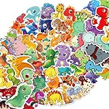 100 Pcs Cute Dinosaur Stickers for Kids 3-8, 2-4 Water Bottles Dino Stickers