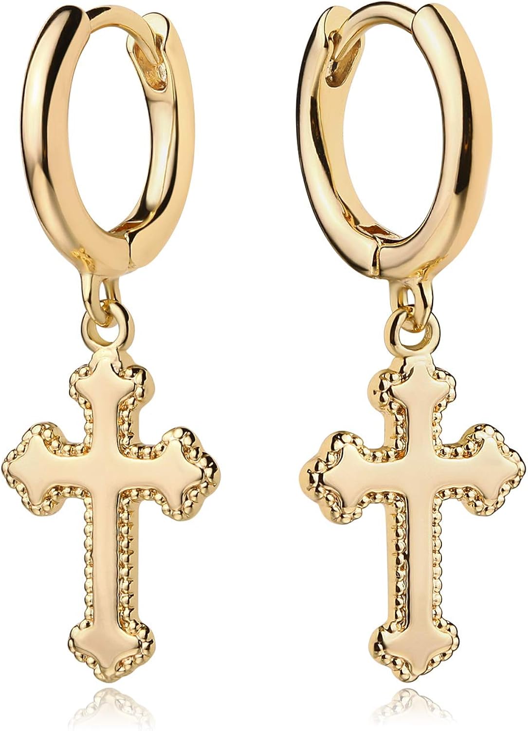 MYEARS Arracadas para mujer, chapadas en oro de 14 quilates, pequeñas, bohemias, para playa, sencillas, delicadas, hechas a mano, hipoalergénicas,