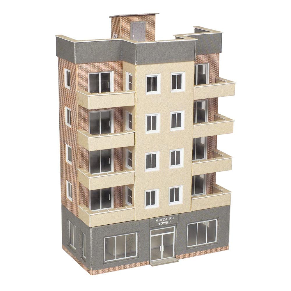 Metcalfe PN960 Low Relief Tower Block Card Kit N Gauge