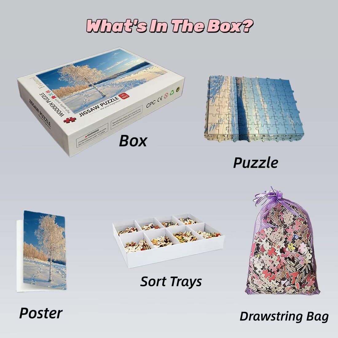 Puzzle 4000 elementów Natura, zimowe puzzle dla dorosłych, klasyczne puzzle Wyzwanie edukacyjne Zabawki dla rodziny, niemożliwe drewniane puzzle z pudełkiem na prezent, dekoracja ścienna-2243