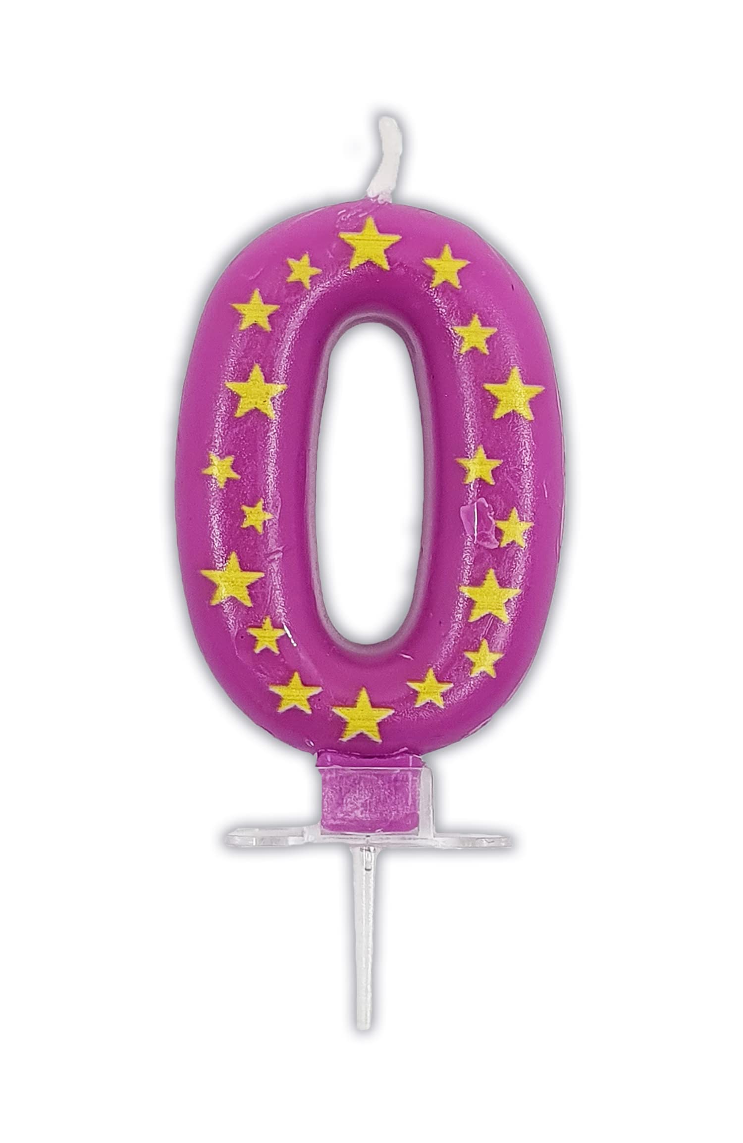 Procos 89163 – Vela número 0, decoración de la torta, vela de cumpleaños