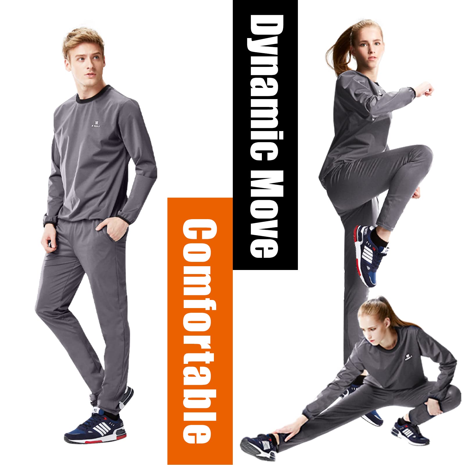 KEBILI Sauna Suit For Women Weight Loss Gym Workout Exercise Fitness Sweat Suits