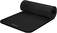 Retrospec Solana 1-Inch Thick Non-Slip Yoga Mat with Nylon Strap - Extra Cushion for Home Pilates, Stretching & Fitness