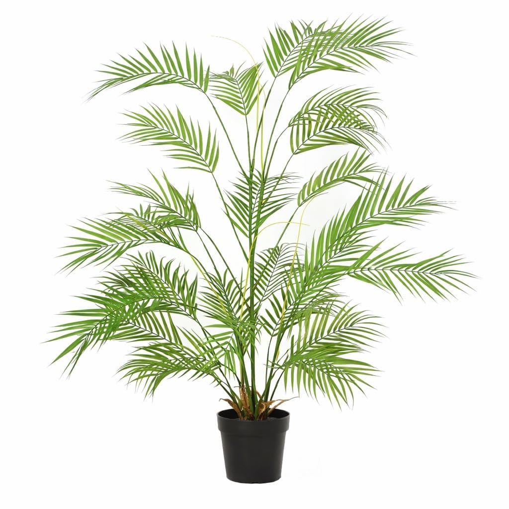 Plante artificielle Areca 122 cm : grand palmier vert naturel pour la décoration intérieure