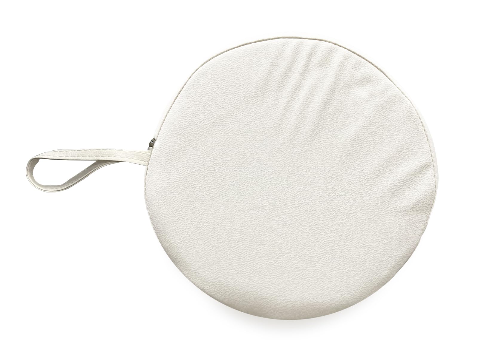 QUIRUMED Cuscino a rullo, 55 x 30 cm, bianco, similpelle, imbottitura in gommapiuma, per yoga, fitness, massaggio