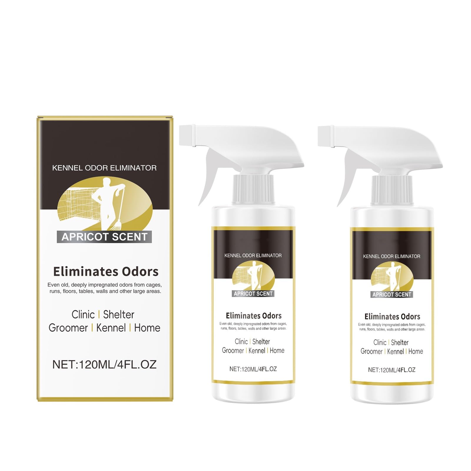 GNAUMORE Pet Odour Eliminator Spray,Pet Odor Eliminator Spray for Strong Odor,Odour Eliminator for All Surfaces,Pet Odour Remover & Deodoriser,120ML,1PC,Pet Stain and Odour Remover 2pc