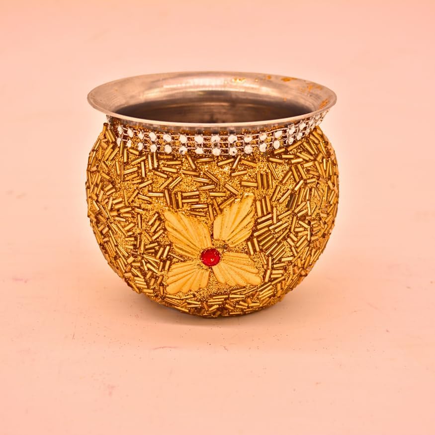 Shri Shri Handicraft Decorative Kalash for Pooja | Lota | Kalash for Festive and Pooja| Pooja Kalash for Home (Pooja Kalash)