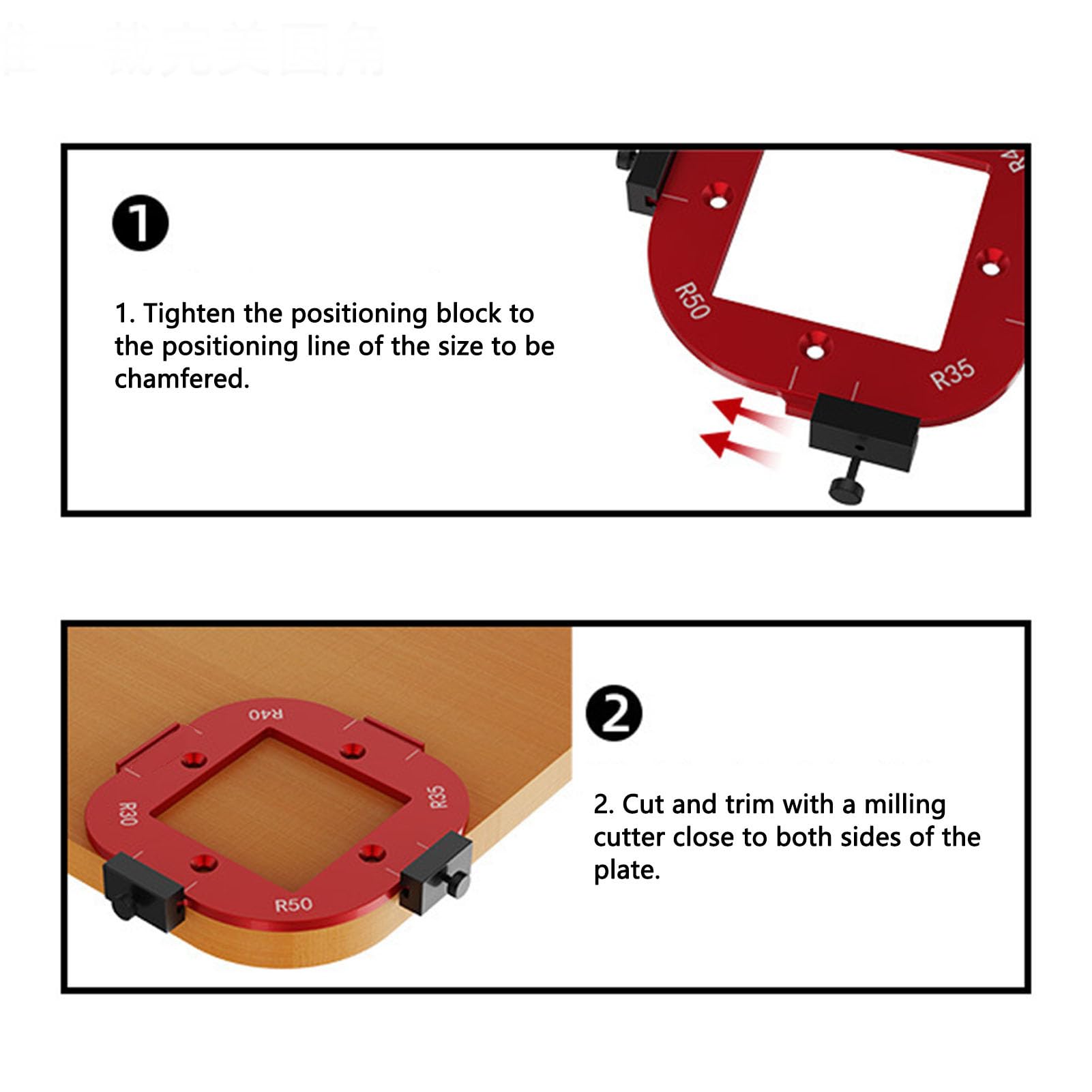 Router Corner Jig Surfacing Router Bit 2Pcs Corner Jig Template For ...