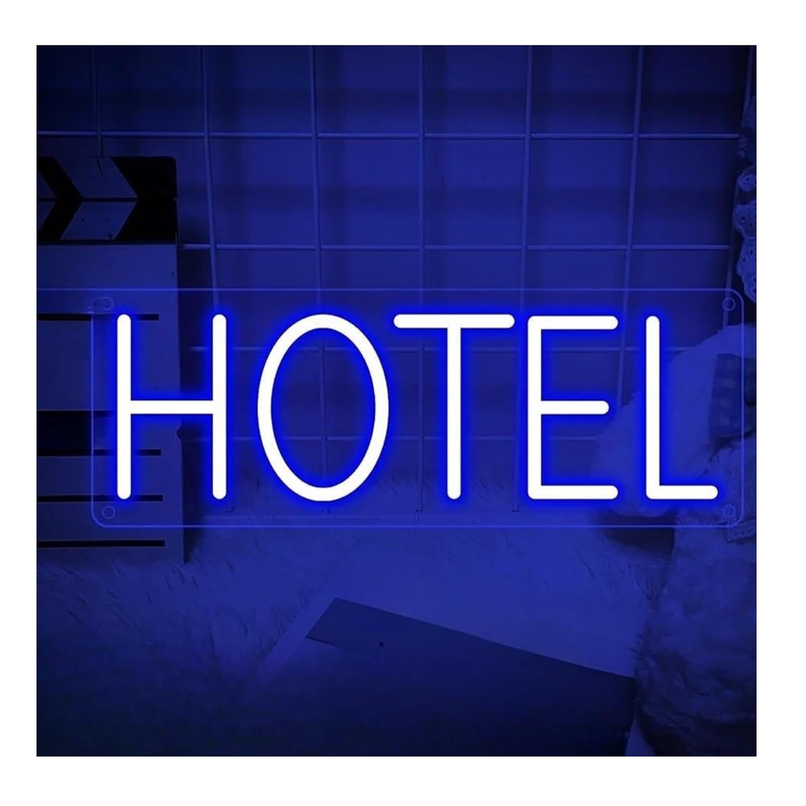 Zynther Neon lamp Soothing Atmosphere Lamp Hotel Neon Sign Bedroom Wall Decor Light Room Business(B)
