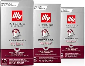 30 Cápsulas para Nespresso, Café Italiano Illy, Intenso