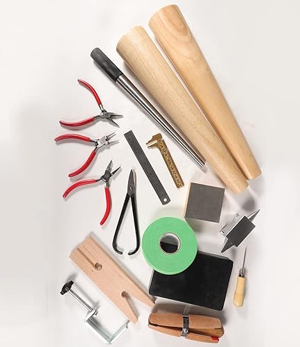 Miniatura 8 de sixcow Kit de herramientas de herrería para principiantes - Aprendiz de herrería de platería Juego de herramientas para hacer joyas