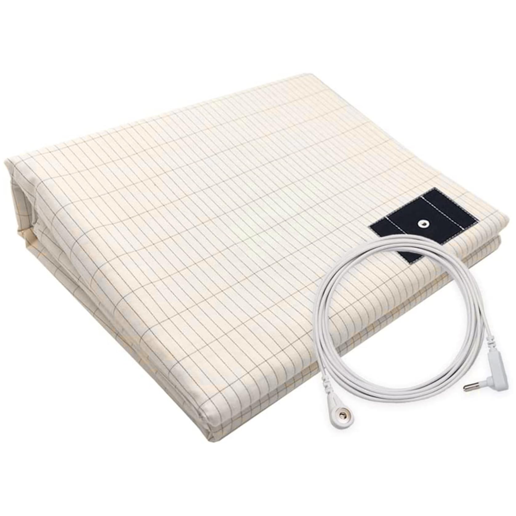 Drap de lit de mise à la terre en fibre d'argent avec cordon pour sommeil