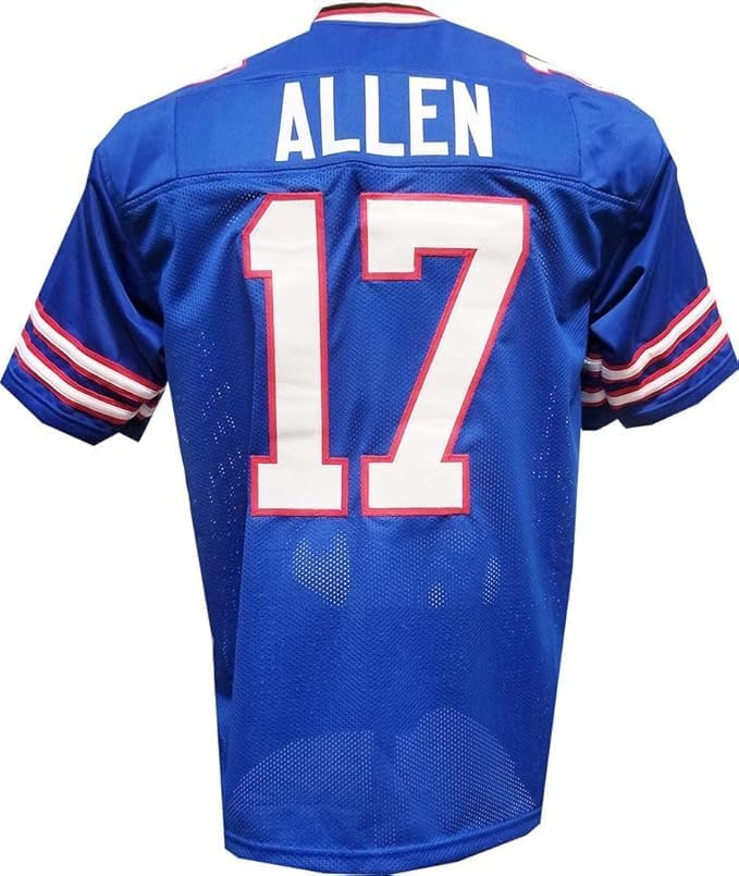 Custom Stitched Josh Allen Adult Blue Jersey Size Adult Large