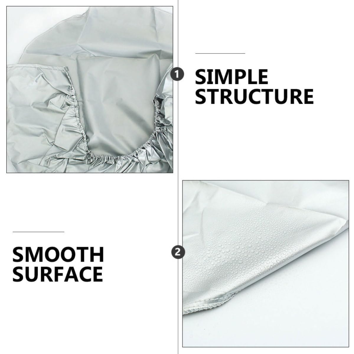 Protector de Llantas Resistente de Tela Oxford Plata 4 Fundas para Rueda para autocaravanas y caravanas 27-29 Pulgadas