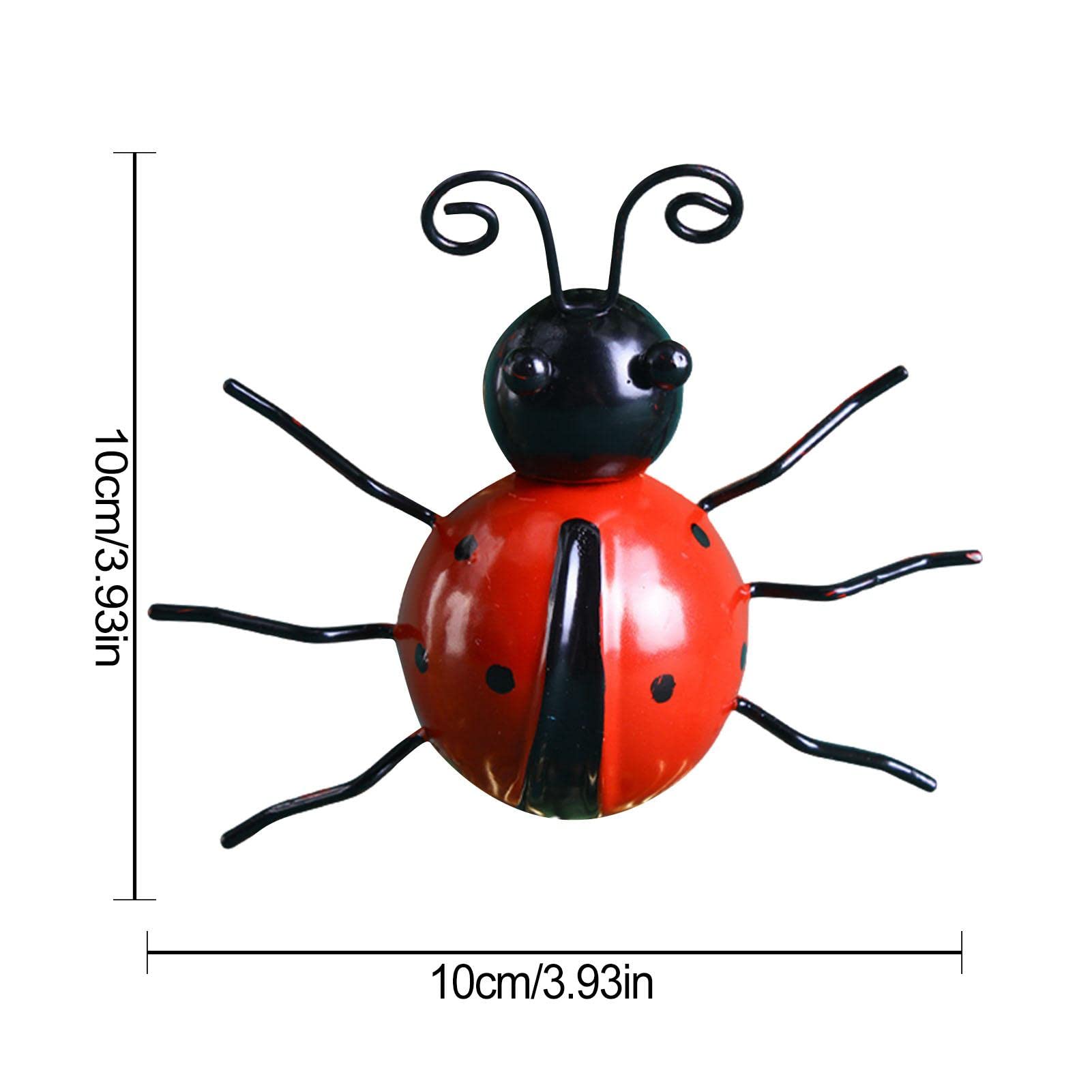 6pcs Belle Figurine De Coccinelle Jardin Ornements De Décor De