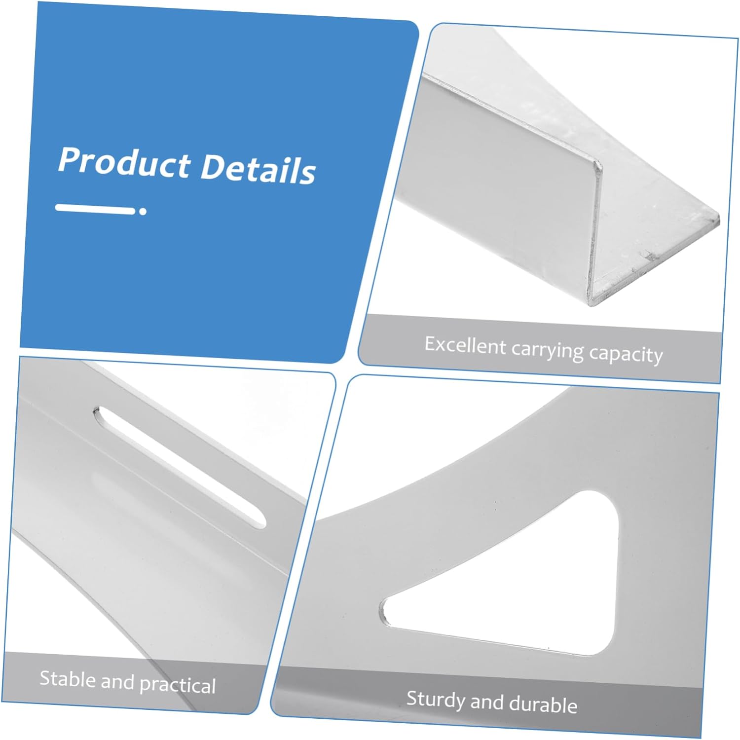 STOBOK 1pair Sturdy Stainless Steel Electric Water Heater Support Bracket and Easy to Install Hollow Design for Maximum Load Bearing Capacity