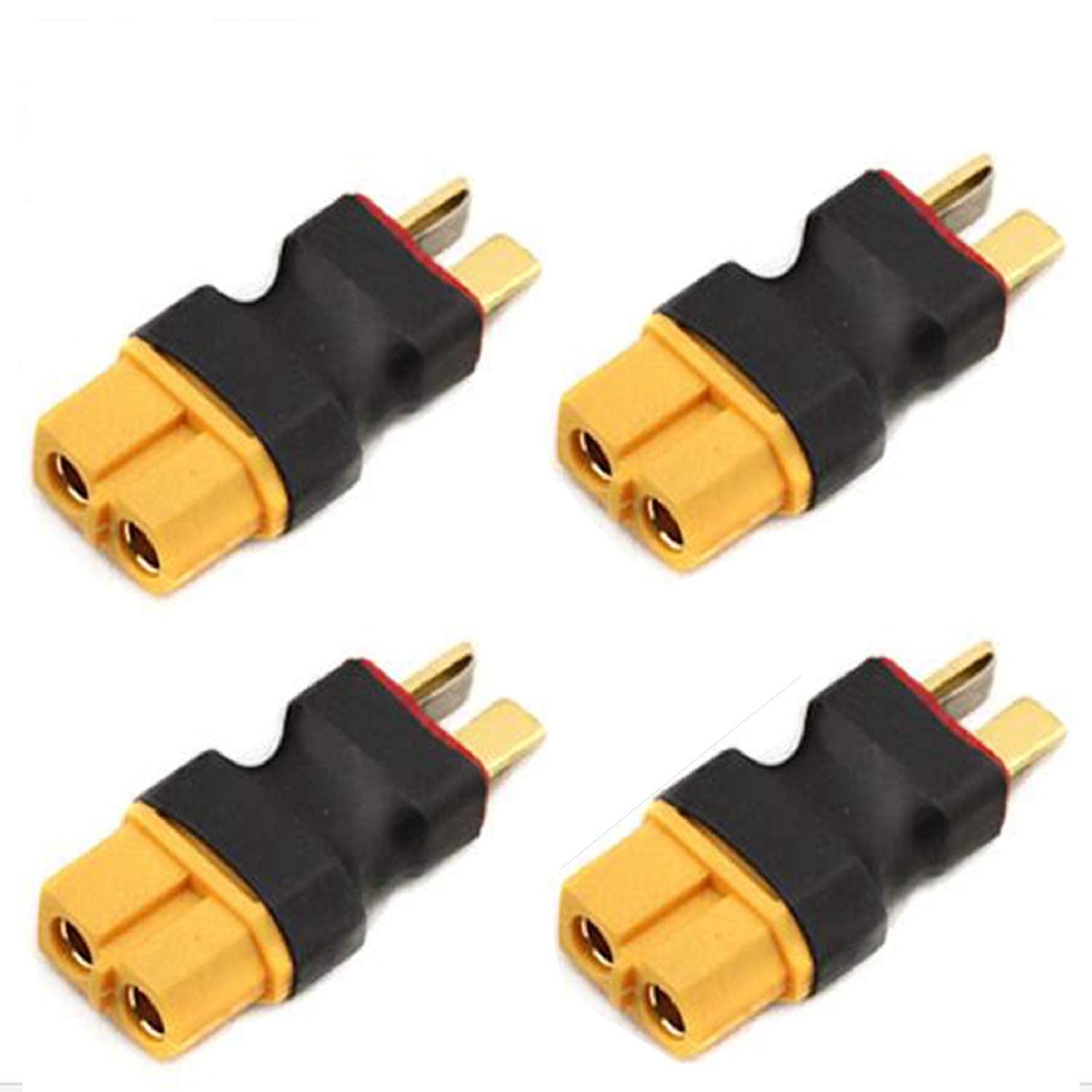 Tooloflife Lot De 2 Adaptateurs XT60 Femelle Vers 2 Mâles T-Plug - Sans Soudure - Pour Batteries RC LiPo, Drones, Voitures
