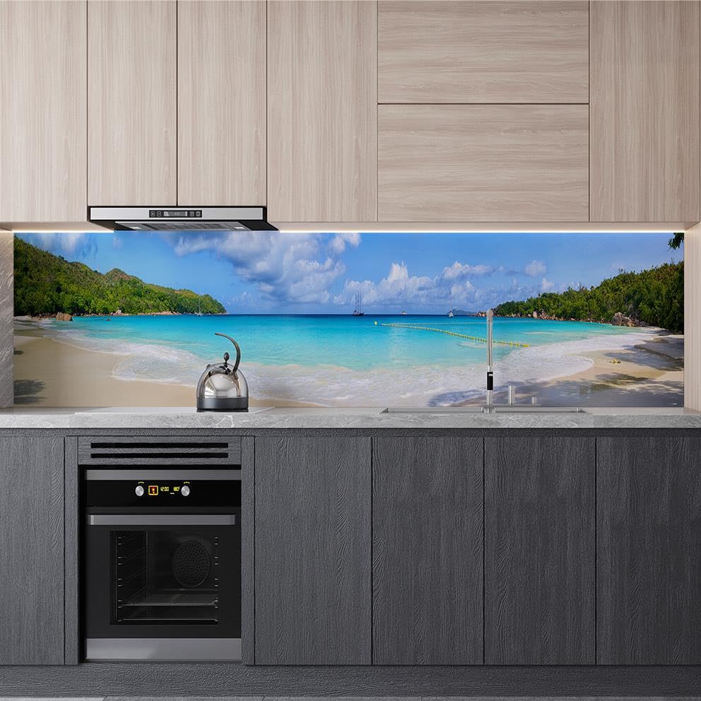 Mutfak Tezgah Arası Folyo Fayans Kaplama Folyosu Seyshelles 60x500 CM