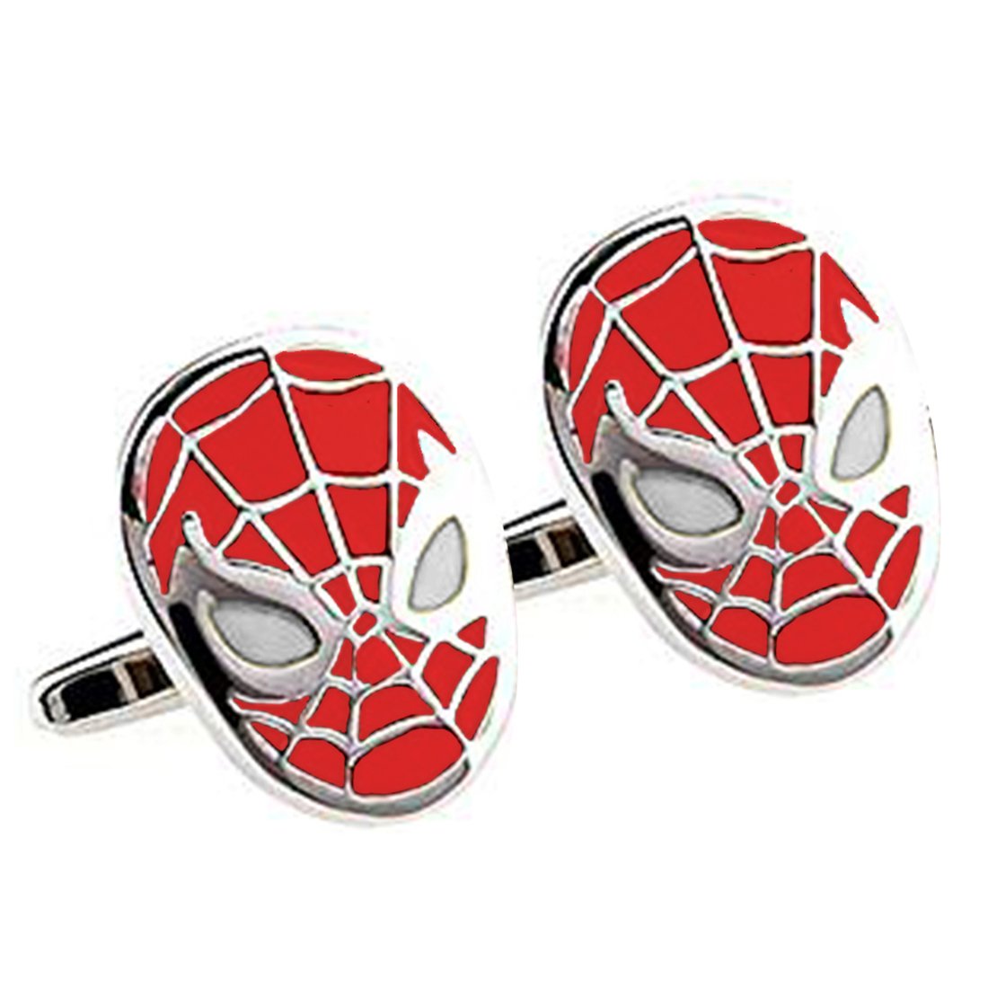 Peora Silver Red Spider Man Super Hero Red Cufflinks for Men Formal Wear Corporate Gifts for Men (B07BT3YQM1) Amazon Price History, Amazon Price Tracker