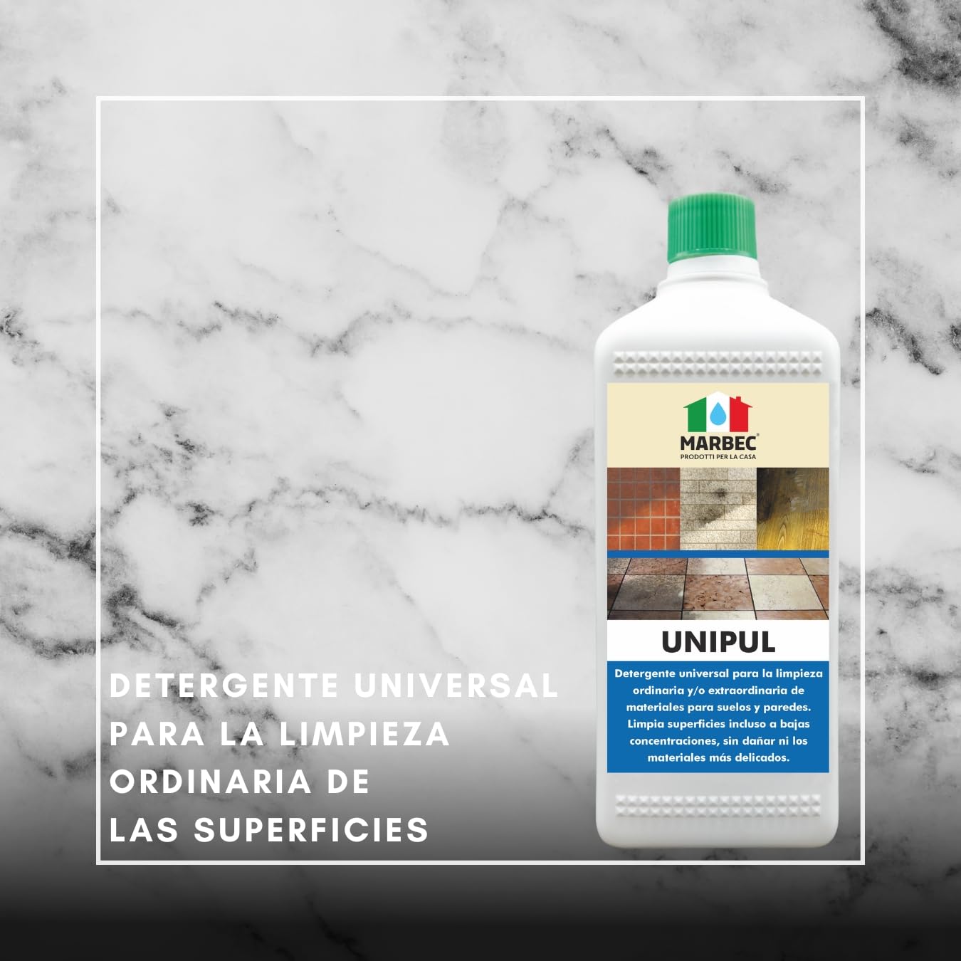 MARBEC UNIPUL 1LTX6Uds Detergente concentrado universal para todo tipo de suelos y revestimientos