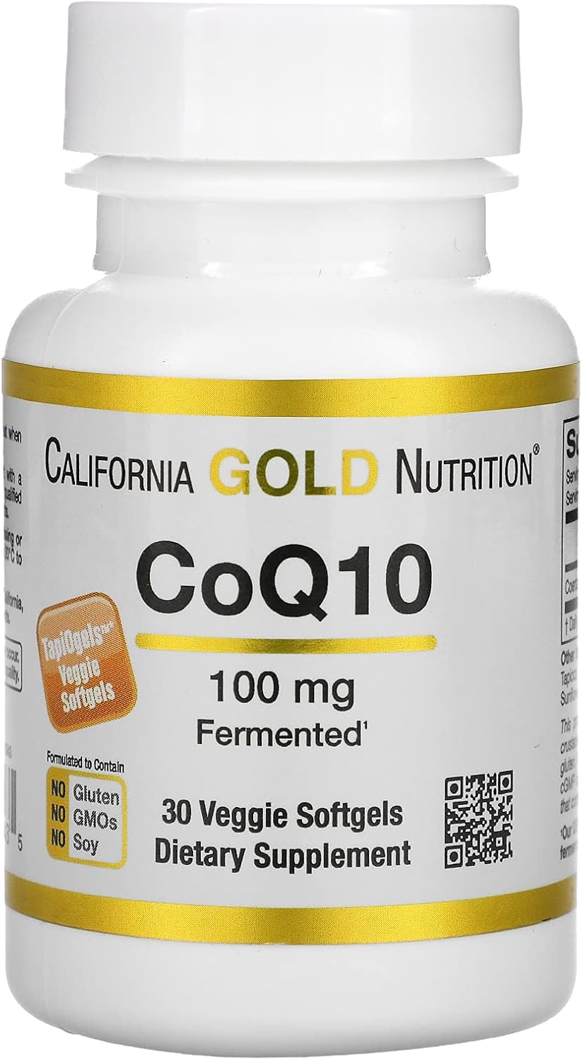 California Gold Nutrition CoQ10, 100 mg, 30 Veggie Softgels : Health & Household