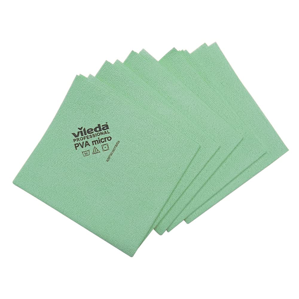 Mehrzweck-Reinigungstücher PVA MICRO aus Mikrofaser für eine 100% sichere und effektive Reinigung (grün, 50 Tücher)