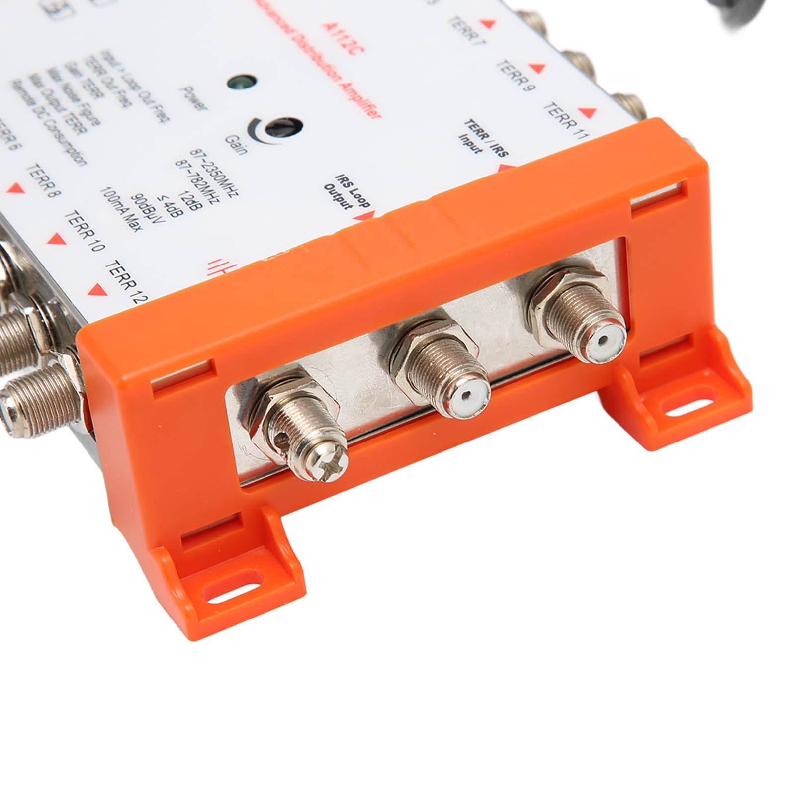 Splitter Ad Alto Guadagno per Amplificatore di Distribuzione a 12 con Indicatore LED per Home Theater 24x12x5 Cm Plastica