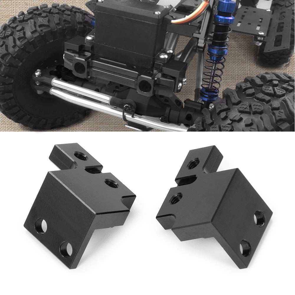 QUE-T 1Pair Metal Front Servo Base Mount for 1/10 RC Axial Scx10II 90046 Crawler Car