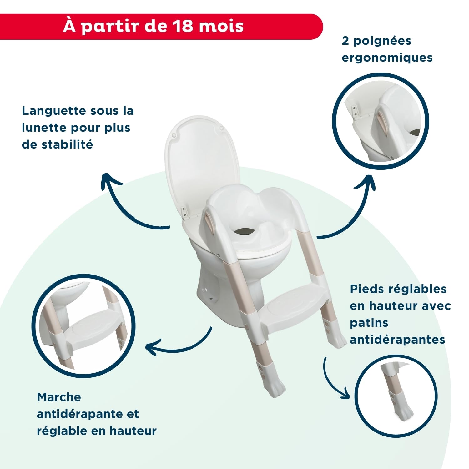 THERMOBABY Reducteur de wc kiddyloo - Marron glacé