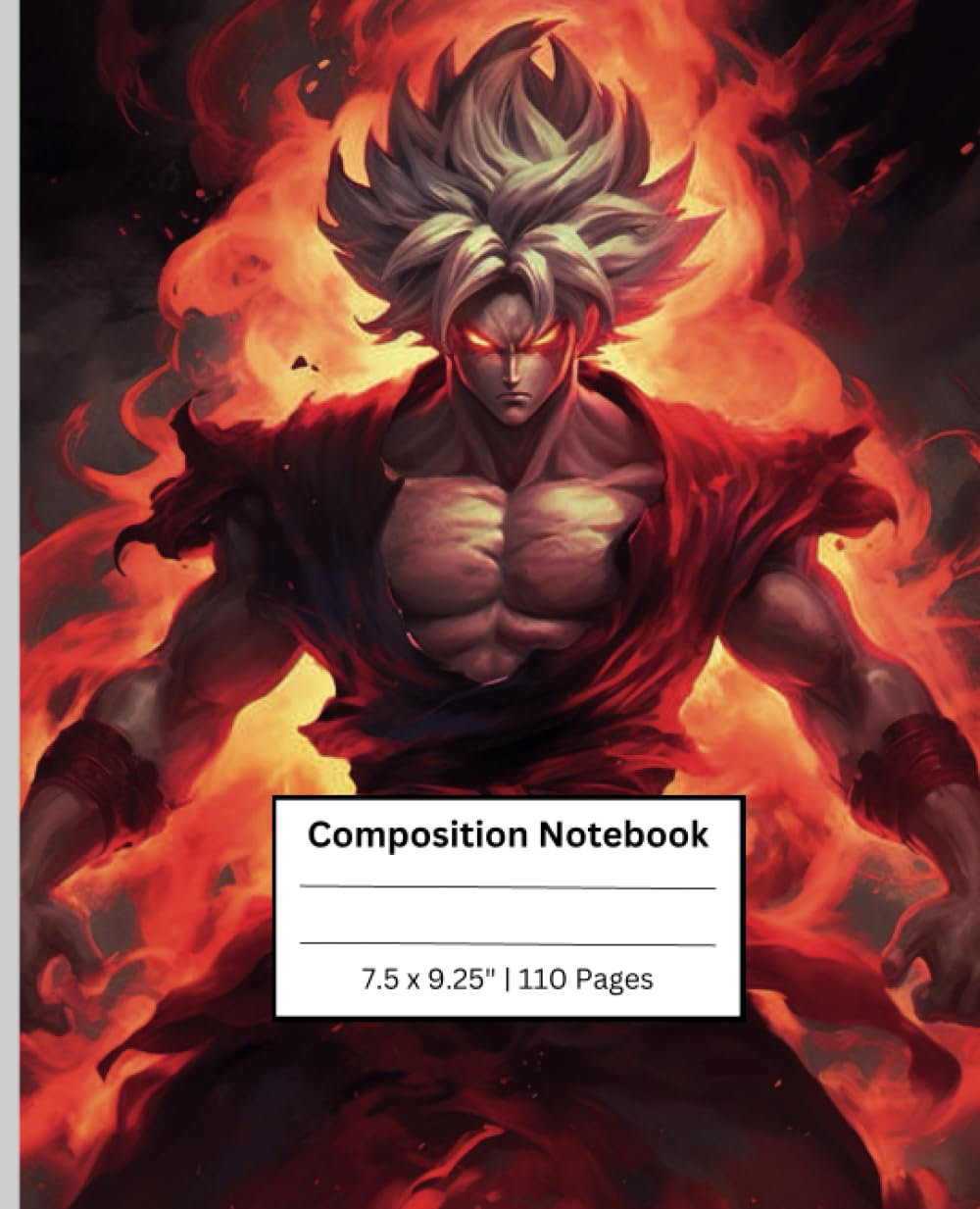 Anime Dark Go-ku Halloween Composition Notebook, College Ruled (7.5 x 9.25): School Notebook, Gift for Kids Teens and for Back to School, Gift for Anime Lovers