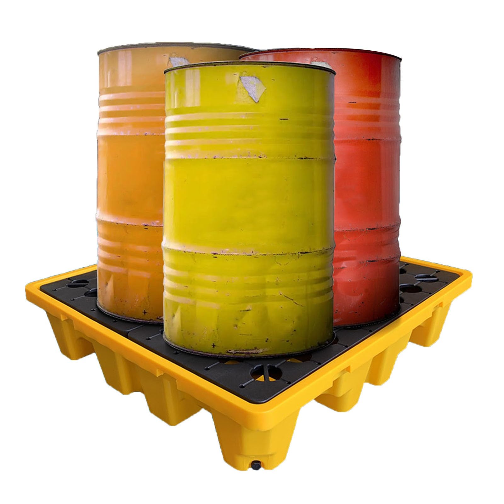 XPLKQXE Modulare Fass-Auffangplattform, Kunststoffpalette Mit Ablauf, Stapelbare, Auslaufsichere Wanne, Garage, Küche, Keller & Industrie Lagerausstattung(120x60x10cm)