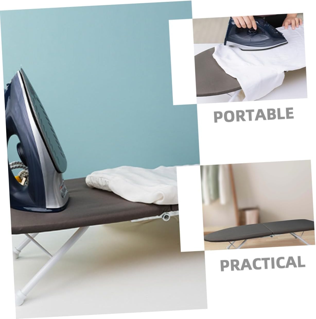 Mini Ironing Board Clothes Ironing Rack for Home Use Suitable for Dorms and Travel