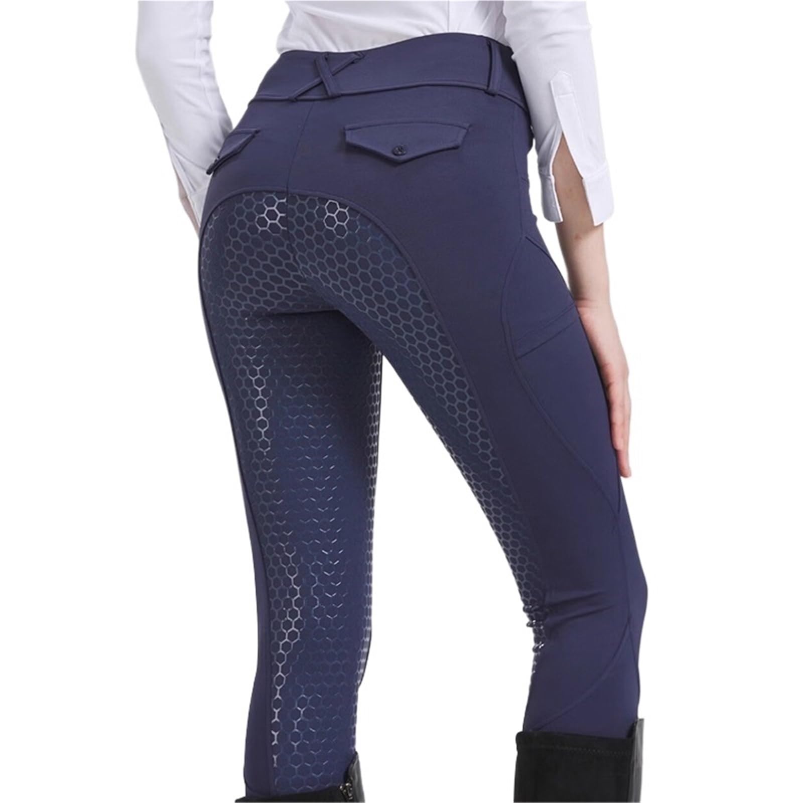 Pantalones Montar a Caballo Mujer Pantalones de equitación for Mujer, Calzones Tiro Completo, Mallas Entrenamiento Ecuestre, Ropa Deportiva for Exteriores(White,XXXL)