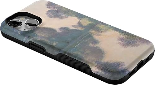 Vista 958 de Casely Funda para iPhone 13 Compatible con MagSafe Color Splash de medianoche Funda retro abstracta Color de medianoche Splash Abstracto