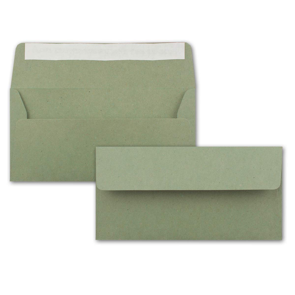 FarbenFroh by GUSTAV NEUSER Juego de 700 papel de carta DIN A4 con sobres DIN largos, adhesivo sensible a la presión, papel de estraza verde, papel para escribir reciclado con sobres